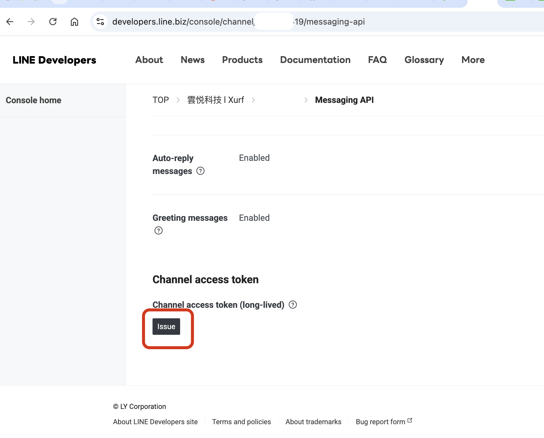 Channel access token